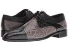 Stacy Adams Rivello Leather Sole Modified Cap Toe Oxford (black/gray) Men's Lace Up Cap Toe Shoes