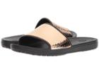 Crocs Sloane Hammered Metallic Slide (black/rose Gold) Women's  Shoes