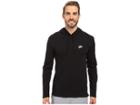 Nike Club Jersey Pullover Hoodie (black/white) Men's Clothing