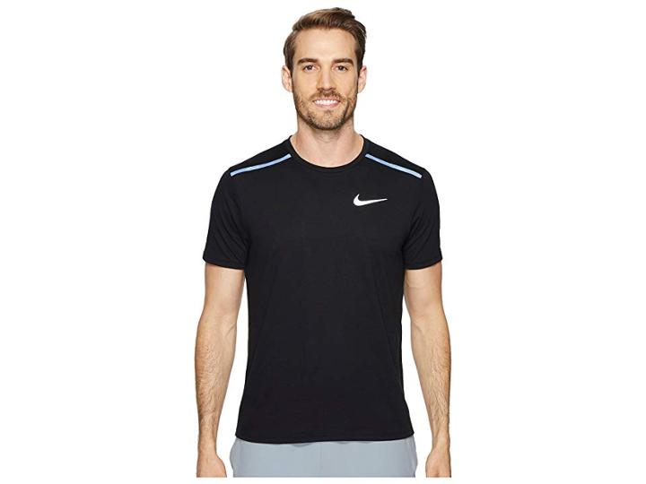 Nike Tailwind Short-sleeve Running Top (black/black) Men's Clothing