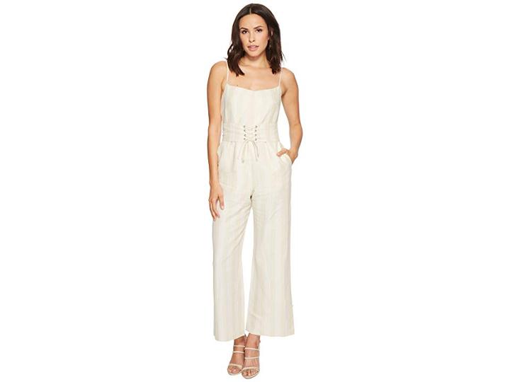 Astr The Label Juno Jumpsuit (natural Stripe) Women's Jumpsuit & Rompers One Piece