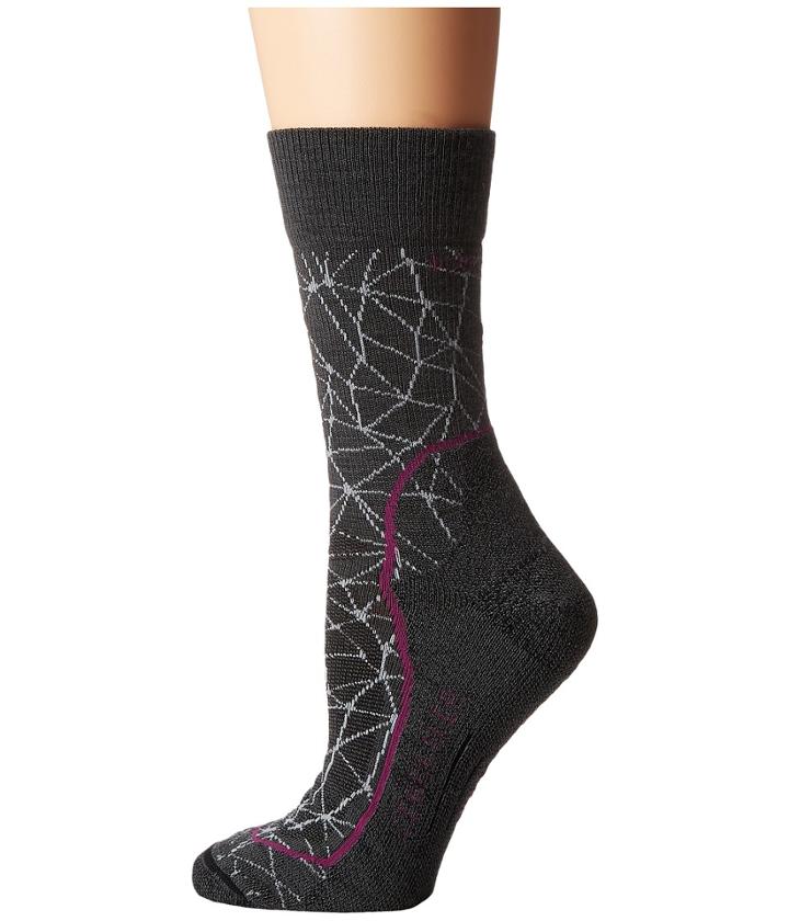 Icebreaker Hike + Light Crew (stealth/vivid/black) Women's Crew Cut Socks Shoes