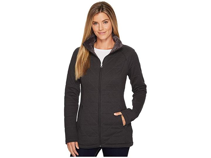 The North Face Knit Stitch Fleece Jacket (tnf Dark Grey Heather (prior Season)) Women's Fleece
