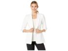 Calvin Klein Roll Tab Jacket (white) Women's Clothing