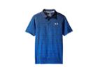 Under Armour Kids Trajectory Stripe Polo (big Kids) (academy/blue Marker) Boy's Clothing