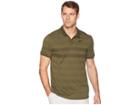 Nike Golf Zonal Cooling Stripe Polo (olive Canvas/black) Men's Clothing