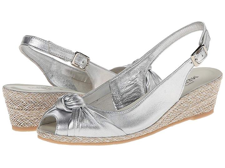 Sesto Meucci 1705 (silver Metallica Nappa) Women's Wedge Shoes