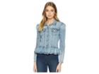 Blank Nyc Denim Jacket With Ruffle Detail In Situationship (situationship) Women's Coat