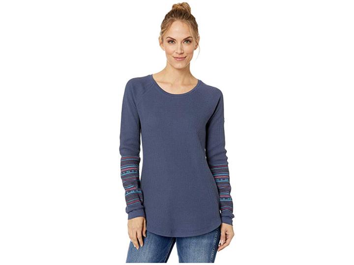 Columbia Along The Gorgetm Printed Crew (nocturnal) Women's Long Sleeve Pullover