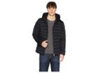 Save The Duck Black Hooded Stretch Coat (black) Men's Coat