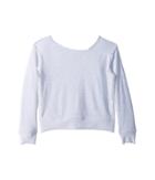 Splendid Littles Sweatshirt W/ Lace (big Kids) (light Grey Heather) Girl's Sweatshirt