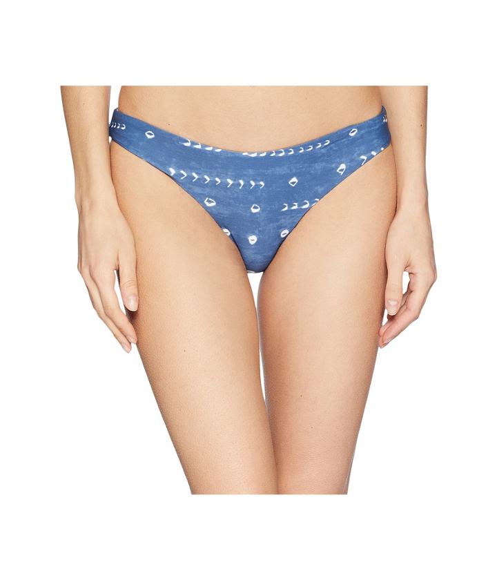 Carve Designs Sanitas Reversible Bottom (olive Triangles/shibori) Women's Swimwear