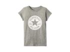 Converse Kids Chuck Taylor Signature Tee (toddler/little Kids) (dark Grey Heather) Girl's T Shirt