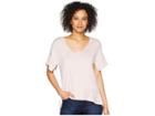 Ellen Tracy Stripe Knit Top W/ Flouncy Hem (wisteria/cream Combo) Women's Blouse