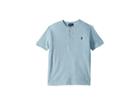 Polo Ralph Lauren Kids Featherweight Cotton Mesh Henley (little Kids/big Kids) (modern Blue Heather) Boy's Clothing