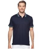 Calvin Klein Multicolor Tipped Collar Polo (sky Captain) Men's Clothing