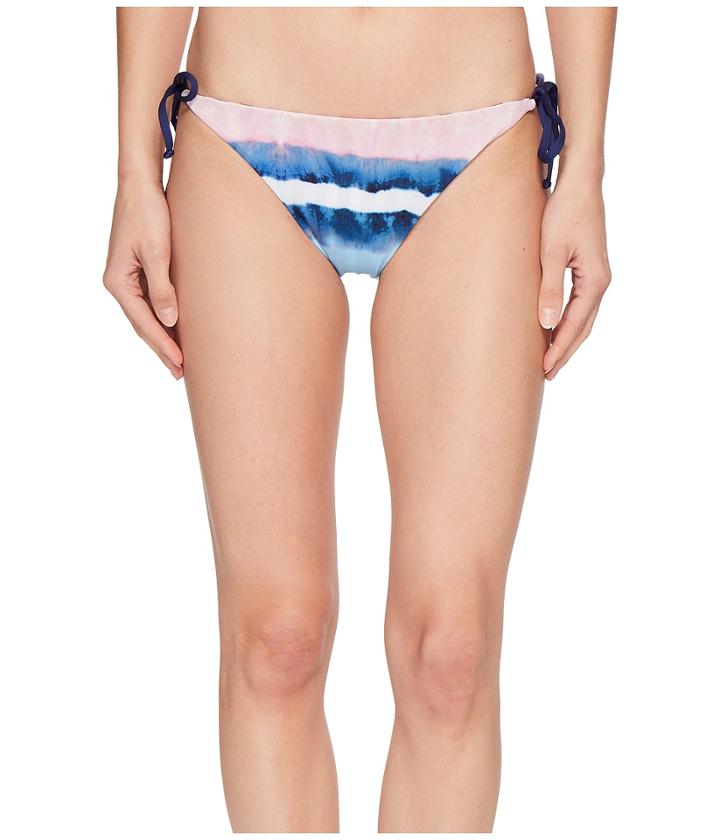 Splendid Tie-dye Stripe Reversible Tie Side Bikini Bottom (blue) Women's Swimwear