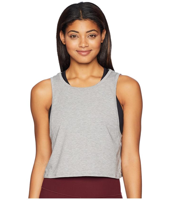 New Balance Transform Two-way Crop Tank Top (athletic Grey) Women's Sleeveless