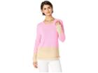 Lilly Pulitzer Rica Cashmere Sweater (pink Tropics Heathered Sandbar Color Block) Women's Sweater