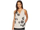 Vince Camuto Chateau Sketch Floral Keyhole Halter Blouse (tissue Pink) Women's Clothing