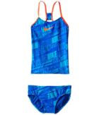 Nike Kids Racerback Tankini (big Kids) (hyper Cobalt) Girl's Swimwear