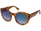 Diff Eyewear Luna (honey Tortoise/blue) Fashion Sunglasses