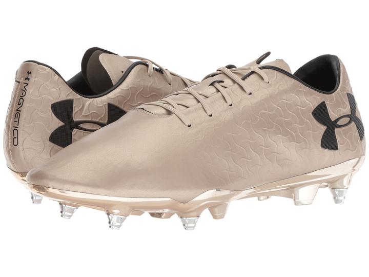 Under Armour Ua Magnetico Pro Hybrid (metallic Faded Gold/metallic Faded Gold/black) Men's Cleated Shoes