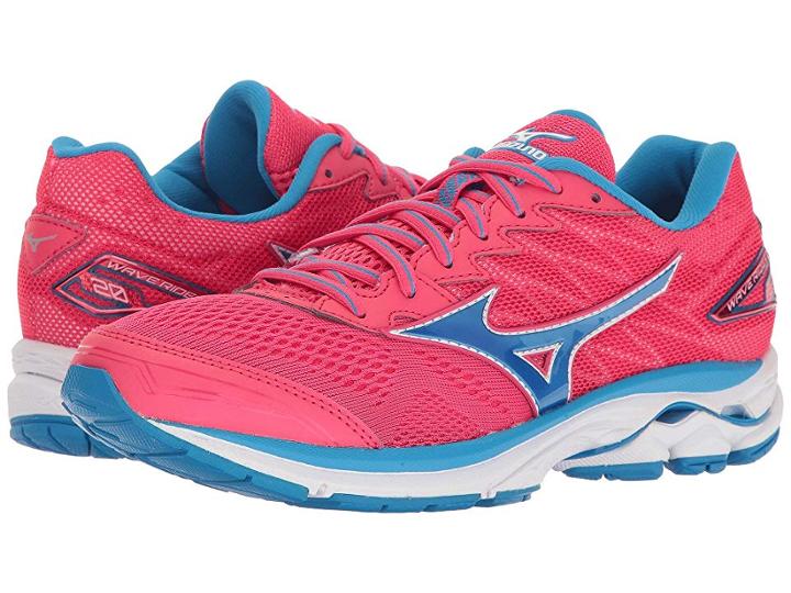 Mizuno Wave Rider 20 (paradise Pink/blue Aster/white) Girls Shoes