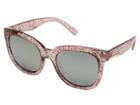 Guess Gf0299 (crystal Blush Glitter/brown Mirror Lens) Fashion Sunglasses