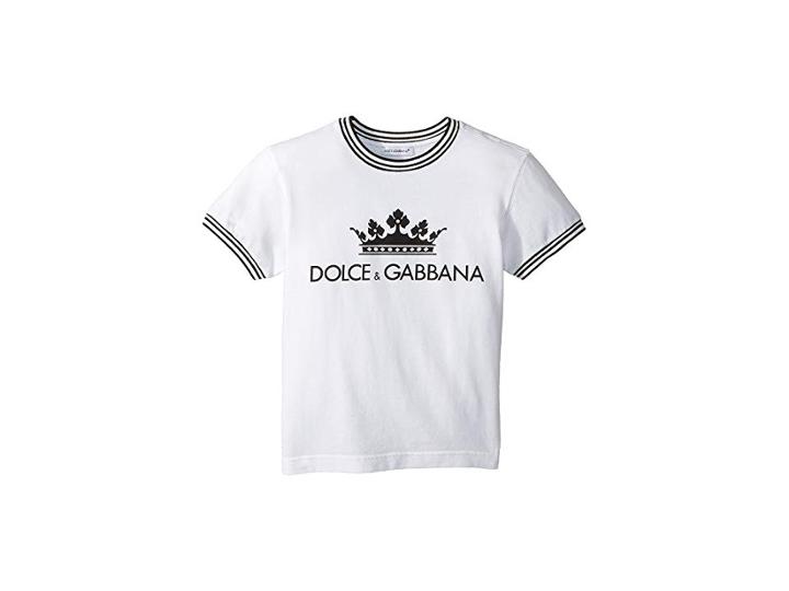 Dolce & Gabbana Kids Crown T-shirt (toddler/little Kids) (white) Boy's T Shirt