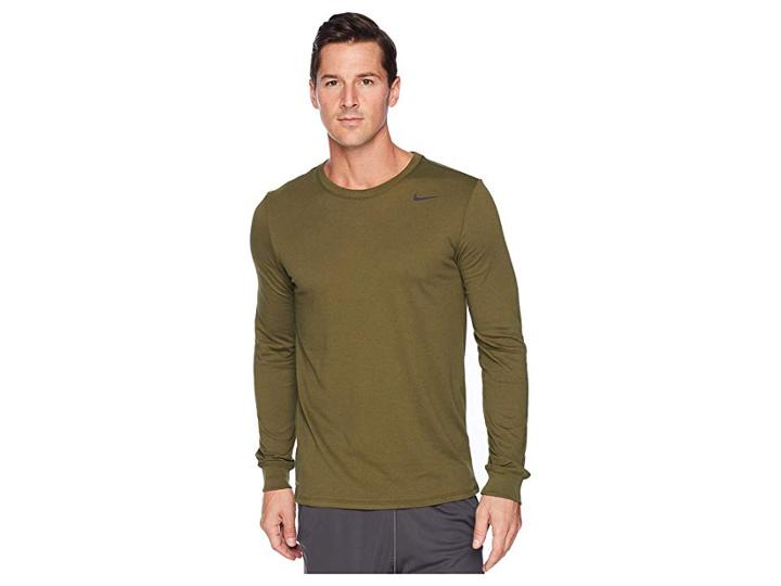 Nike Dry Training Long Sleeve T-shirt (olive Canvas) Men's T Shirt