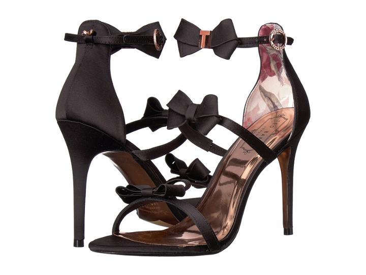 Ted Baker Nuscala Stiletto Sandal (black Textile) High Heels