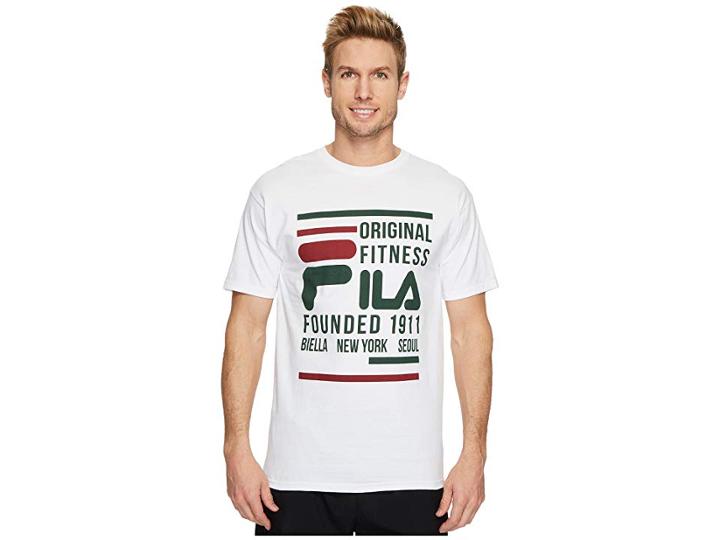 Fila Original Fitness T-shirt (white/combo) Men's Clothing