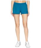 Adidas D2m Knit Shorts (real Teal) Women's Shorts