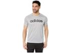 Adidas Designed To Move Big Logo Tee (medium Grey Heather/black) Men's T Shirt