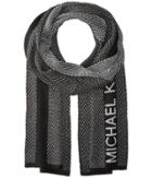 Michael Michael Kors Zigzag Metallic Muffler (black/silver) Scarves