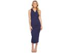 Michael Stars Cotton Lycra(r) Sleeveless Cross Over Dress (passport) Women's Dress
