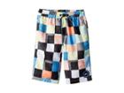 Quiksilver Kids Resin Check Volley Shorts (big Kids) (white) Boy's Swimwear