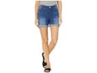 Seven7 Jeans 5 Booty Shaper Roll Cuff Shorts W/ Slight Destruction In Society (society) Women's Shorts