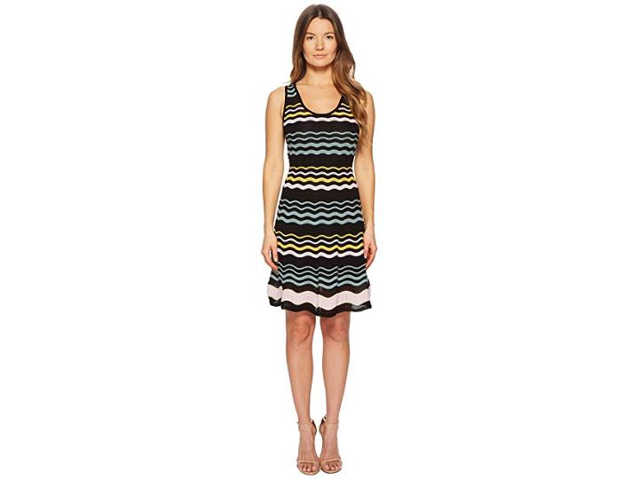 M Missoni Color Block Ripple Dress (black) Women's Dress