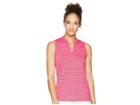 Nike Golf Zonal Cooling Polo Sleeveless Jacquard (rush Pink/flint Silver) Women's Clothing