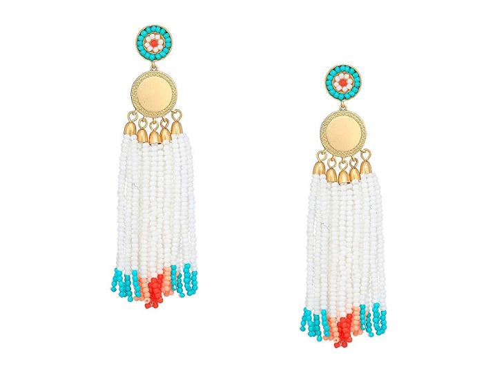 Rebecca Minkoff Luna Statement Beaded Earrings (gold/turquoise Multi) Earring