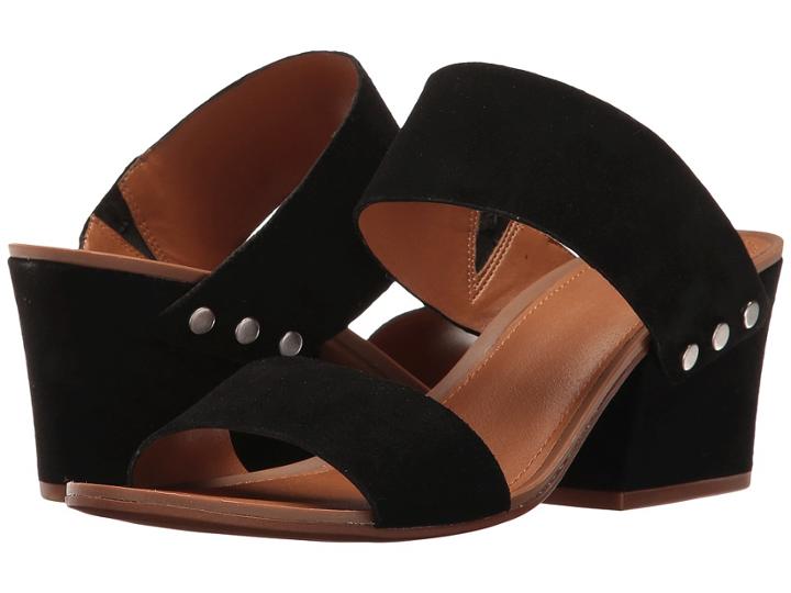 Franco Sarto Nadina (black Lux Brushed Suede) Women's Sandals