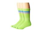 Drymax Sport Run Lite-mesh Crew 3-pack (sublime/big Sky Blue/gray Stripes) Crew Cut Socks Shoes