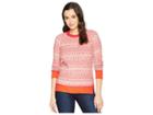 Joules Justina Fair Isle Hem Sweater (deep Fuchsia Fair Isle) Women's Sweater