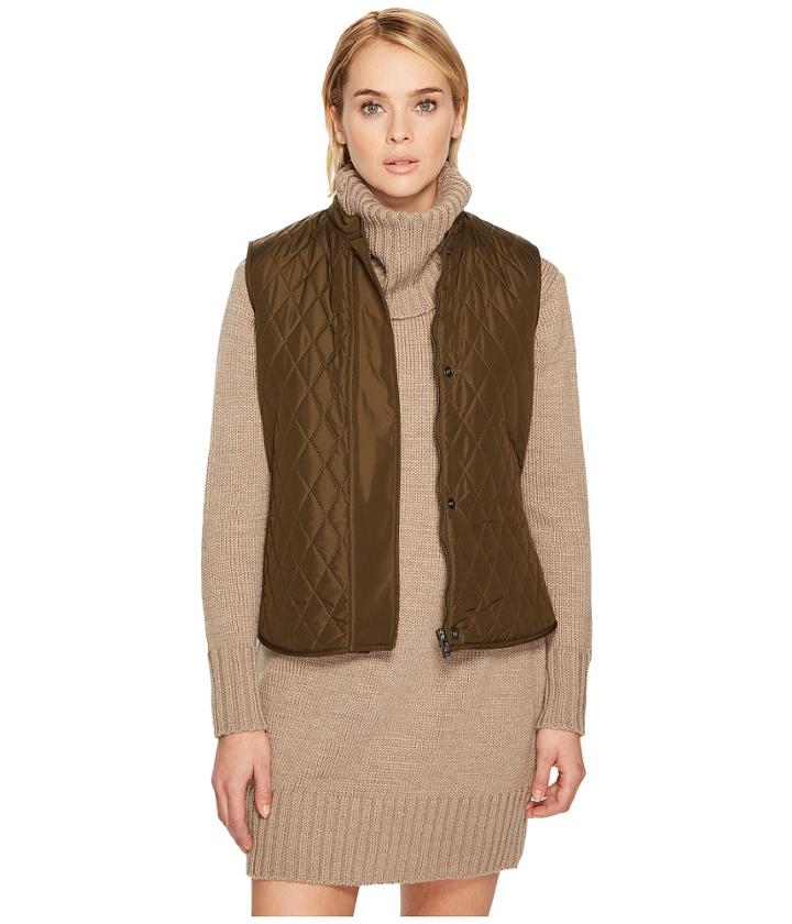 Belstaff Walstead Lightweight Tech Quilted Vest (faded Olive) Women's Vest