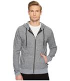 Threads 4 Thought Herringbone Zip Hoodie (black/grey) Men's Sweatshirt
