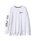 Nike Kids Dry Elite Long Sleeve Basketball Top (little Kids/big Kids) (white) Boy's Clothing