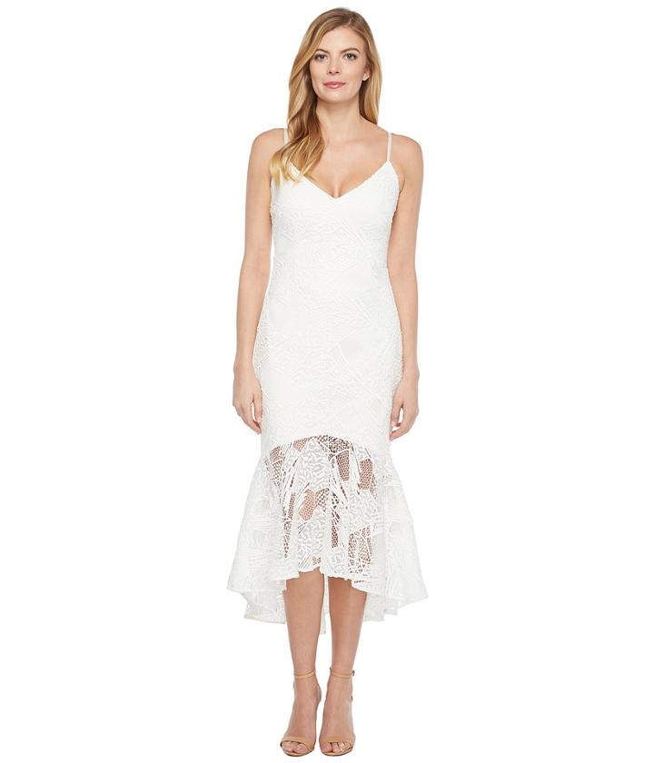 Laundry By Shelli Segal Venise Slip Cocktail Dress (optic White) Women's Dress