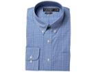 Lauren Ralph Lauren Slim Fit No-iron Cotton Dress Shirt (sulphate Blue/white) Men's Long Sleeve Button Up